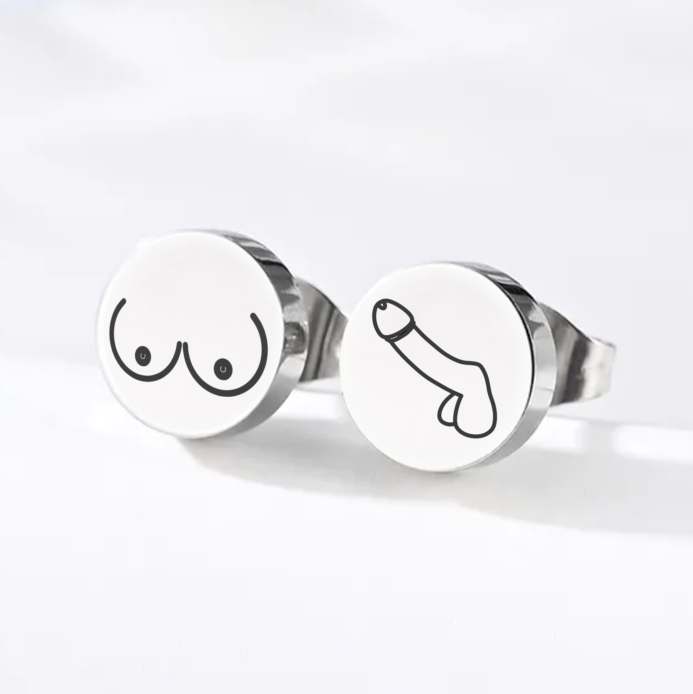 Penis & Boobs, Stud Earrings