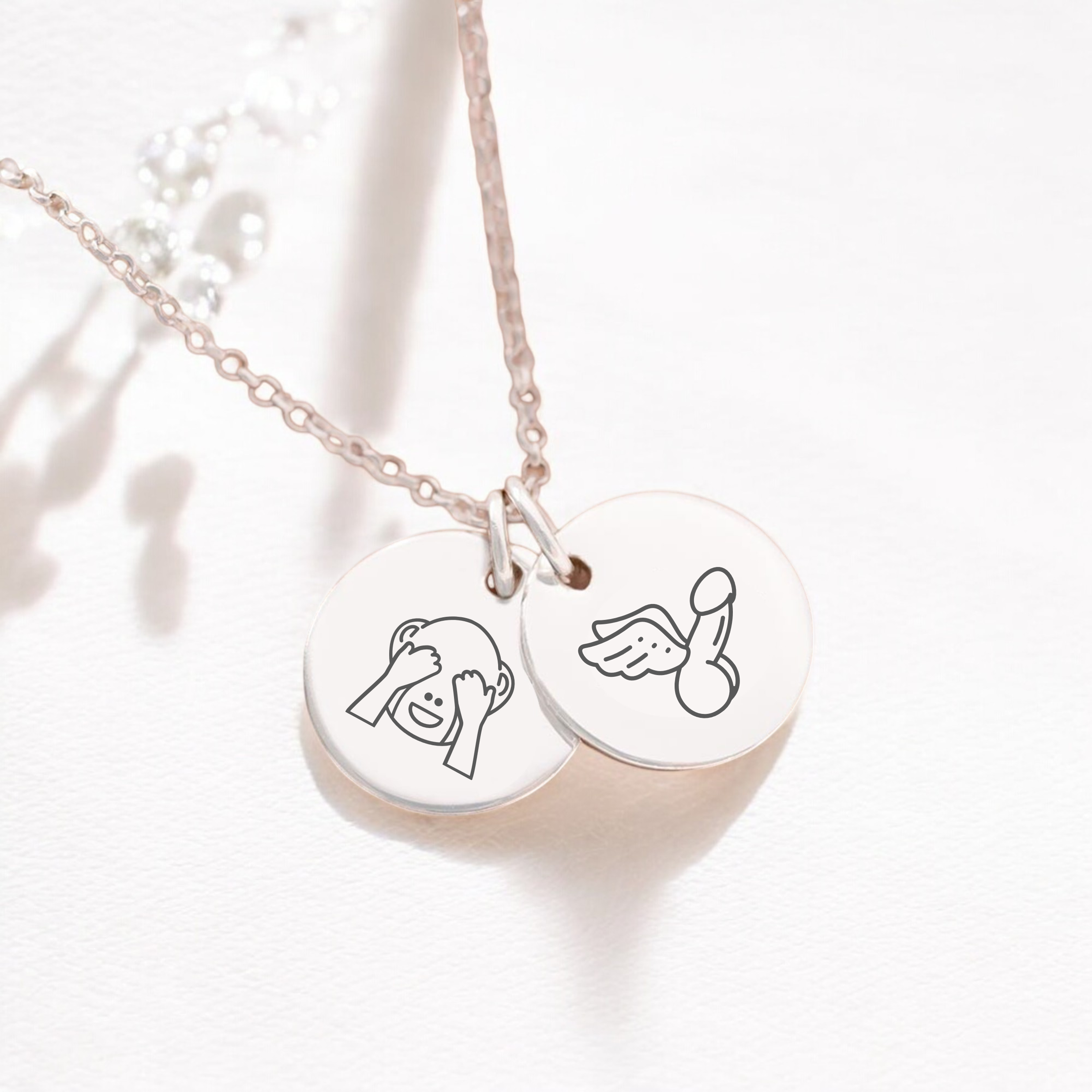 Explicit, Emoji Hybrid Necklace - Choice of Emoji's and Body Anatomy