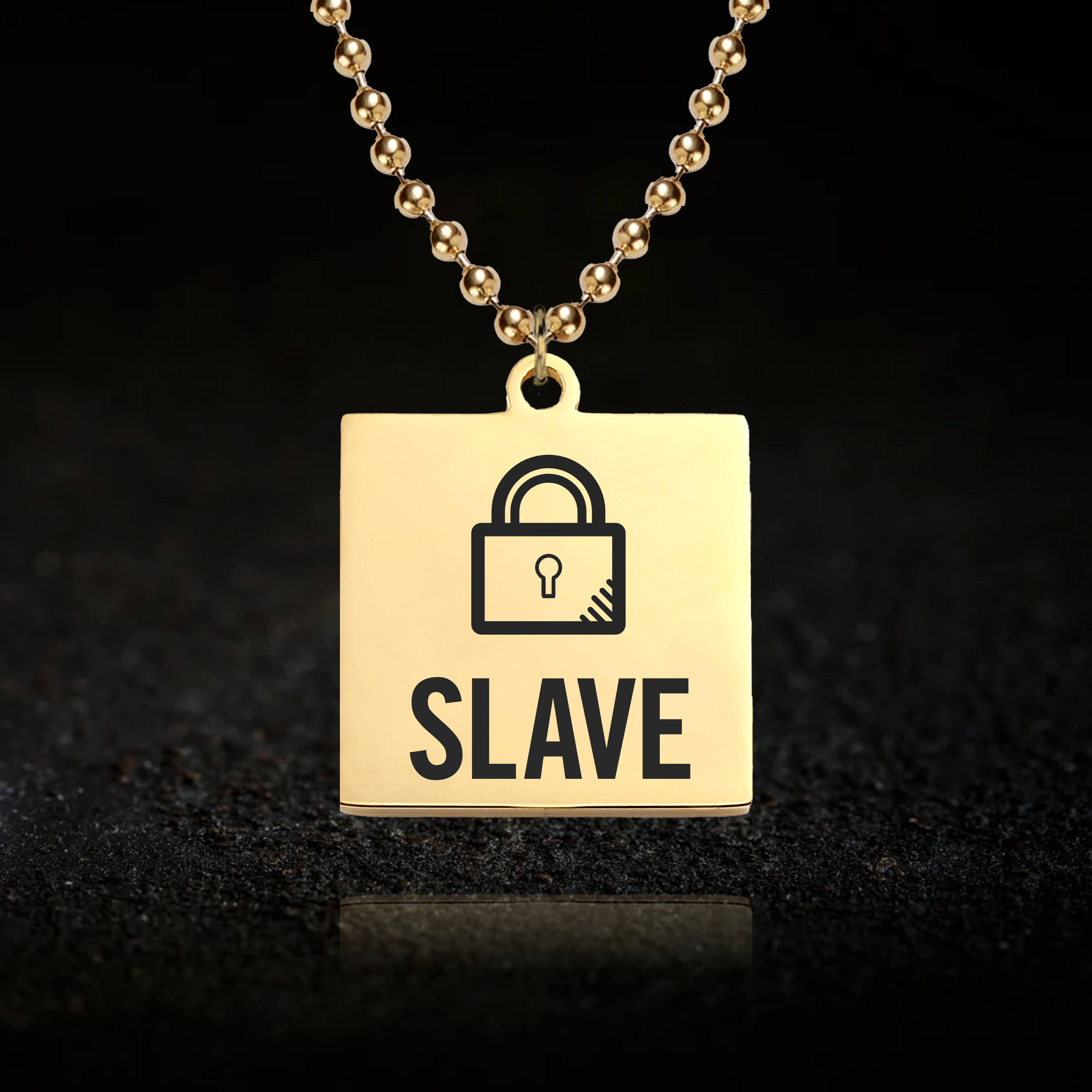 Slave, Padlock Necklace - For Submissive Slaves
