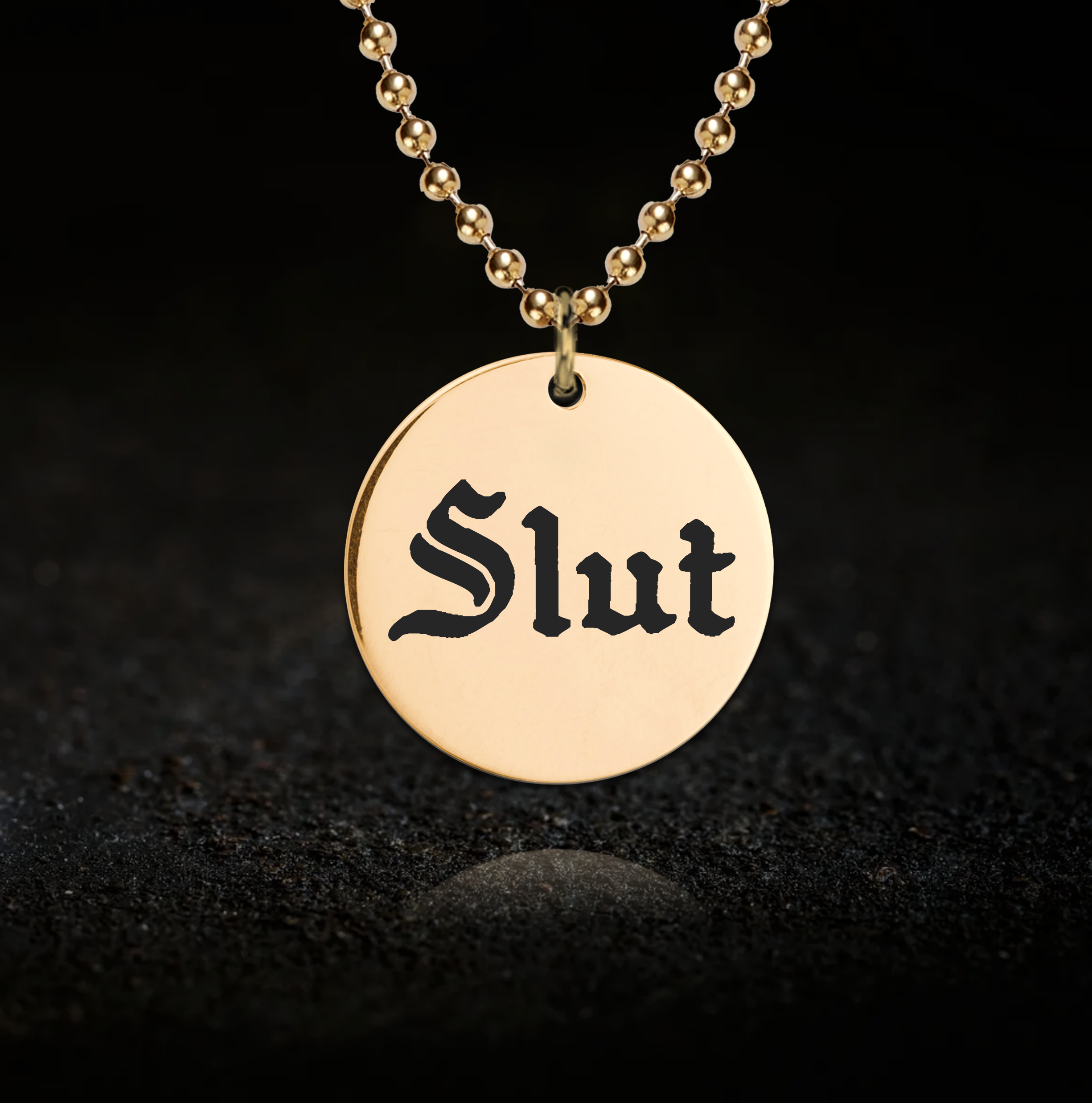 Submissive, Humiliation Necklace - Slut