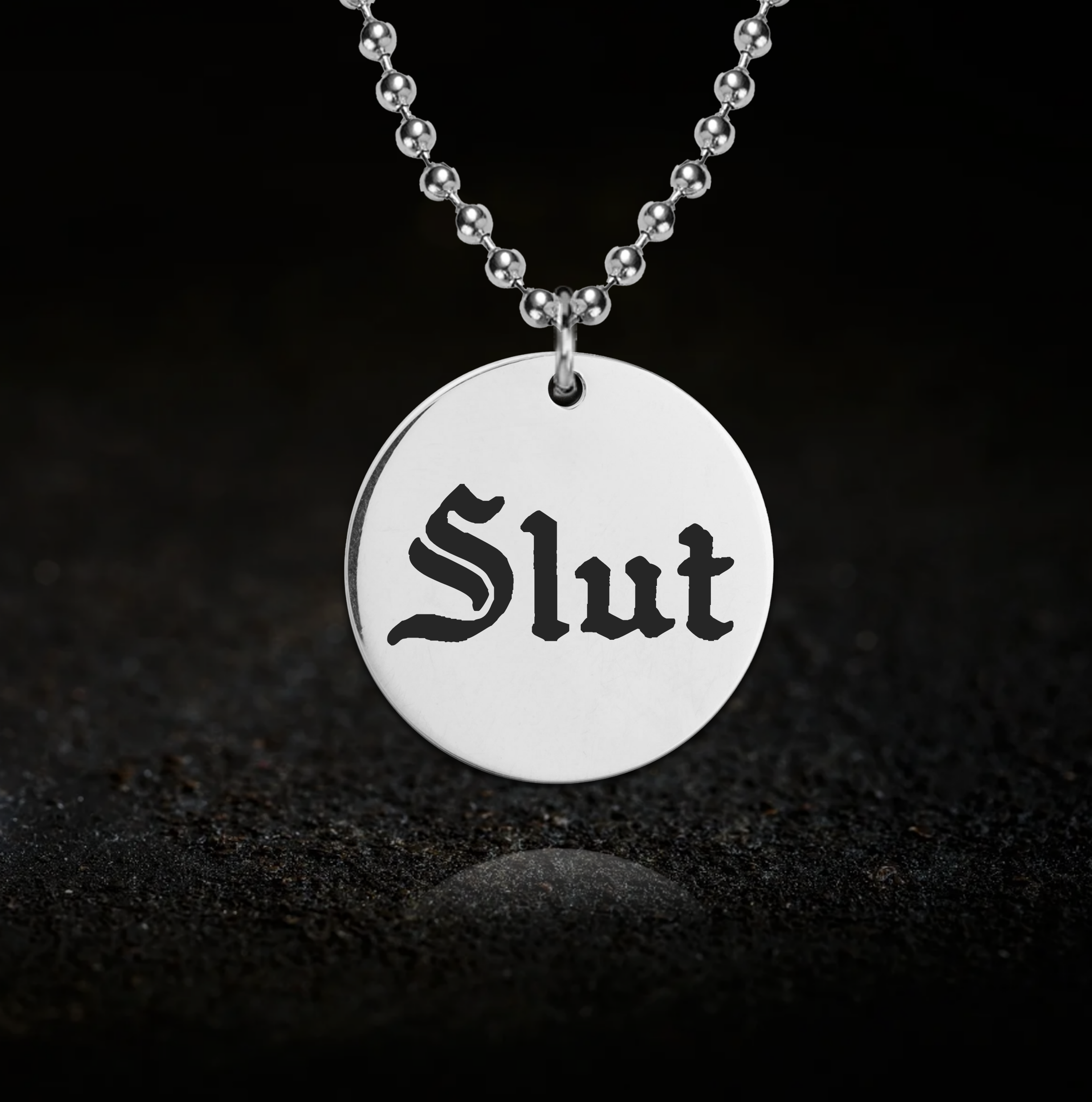 Submissive, Humiliation Necklace - Slut