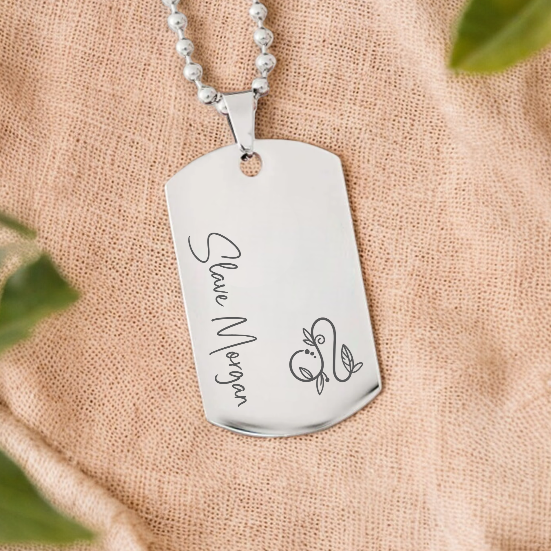 Personalised Hybrid, Zodiac Dog Tag Necklace