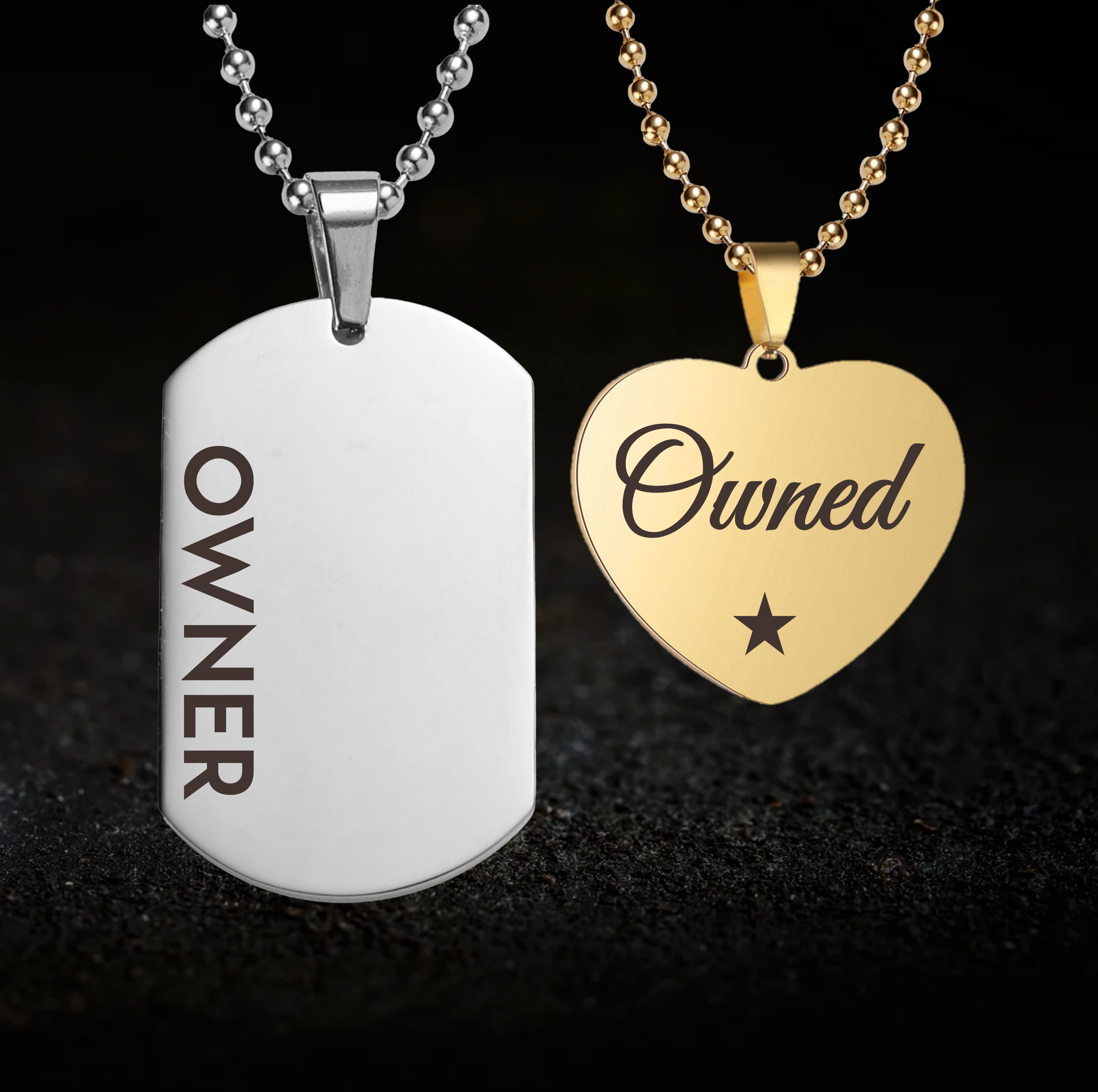 Owner and Owned Necklace Set - Dominant and Submissives