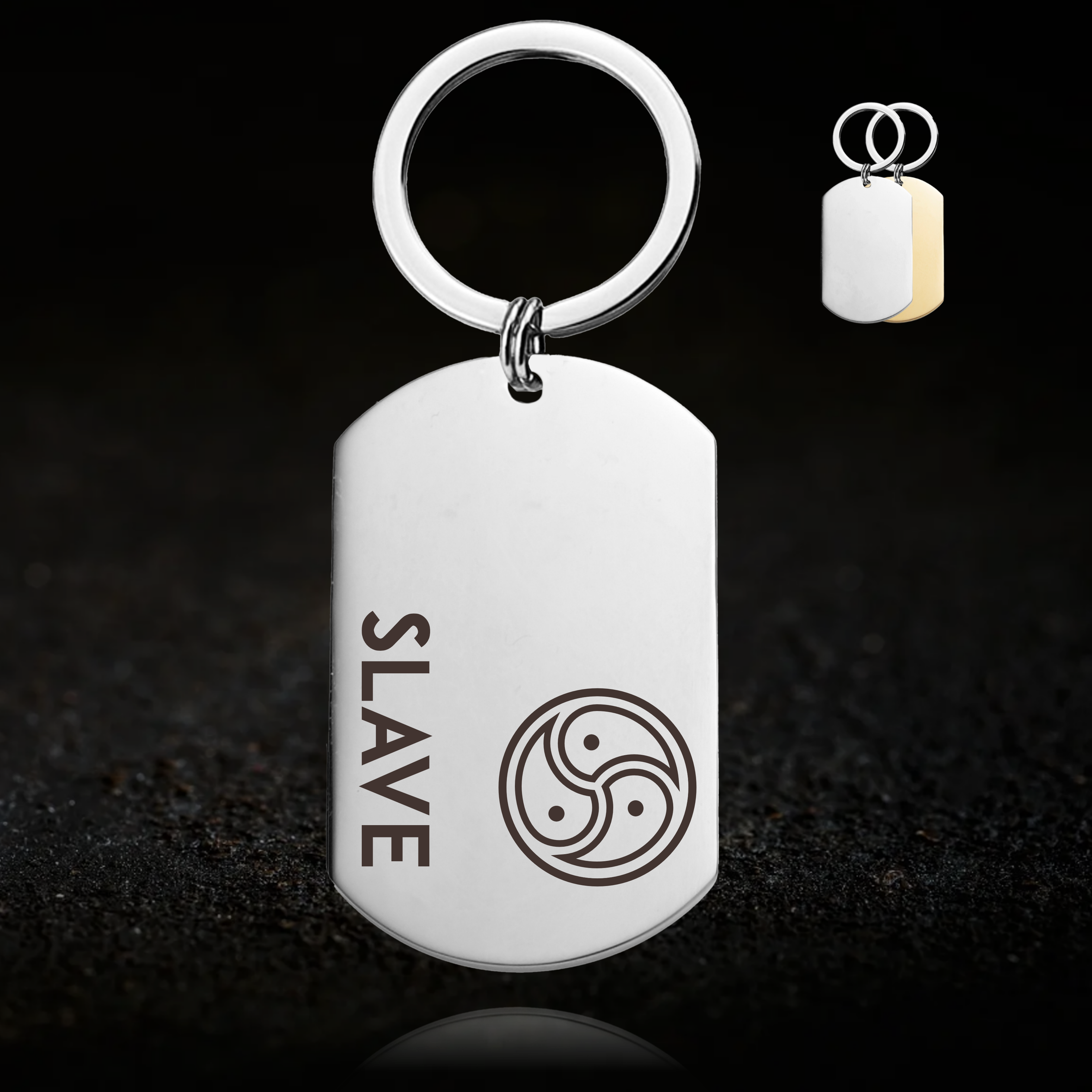 BDSM Slave Triskelion Keyring